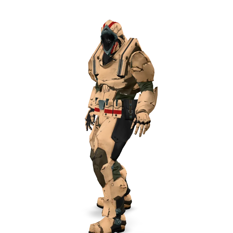 A rigged 3D character from the CORPORE pipeline, shown as a still frame